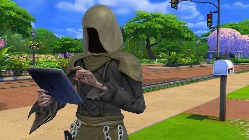 La muerte personificada en los Sims 4